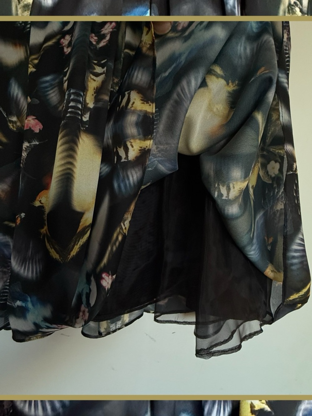 Ted Baker Sleeveless Abstract Bird Dress - Picture 4 of 9